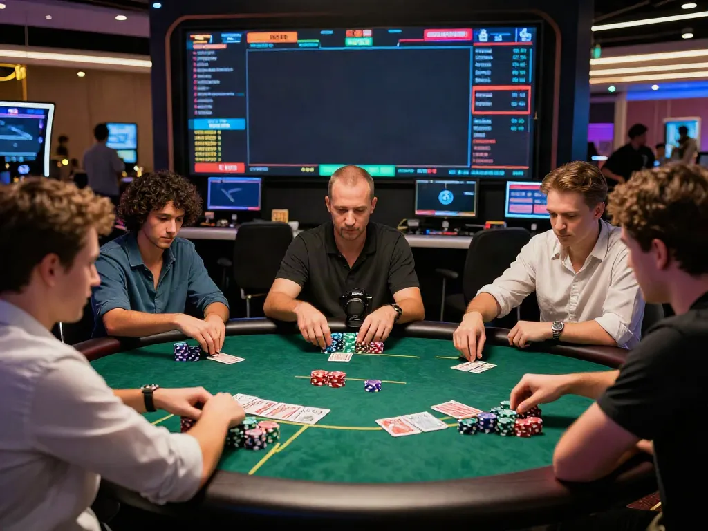 Players engaging in an exciting poker game at UK88 online casino, highlighting the vibrant gaming atmosphere.