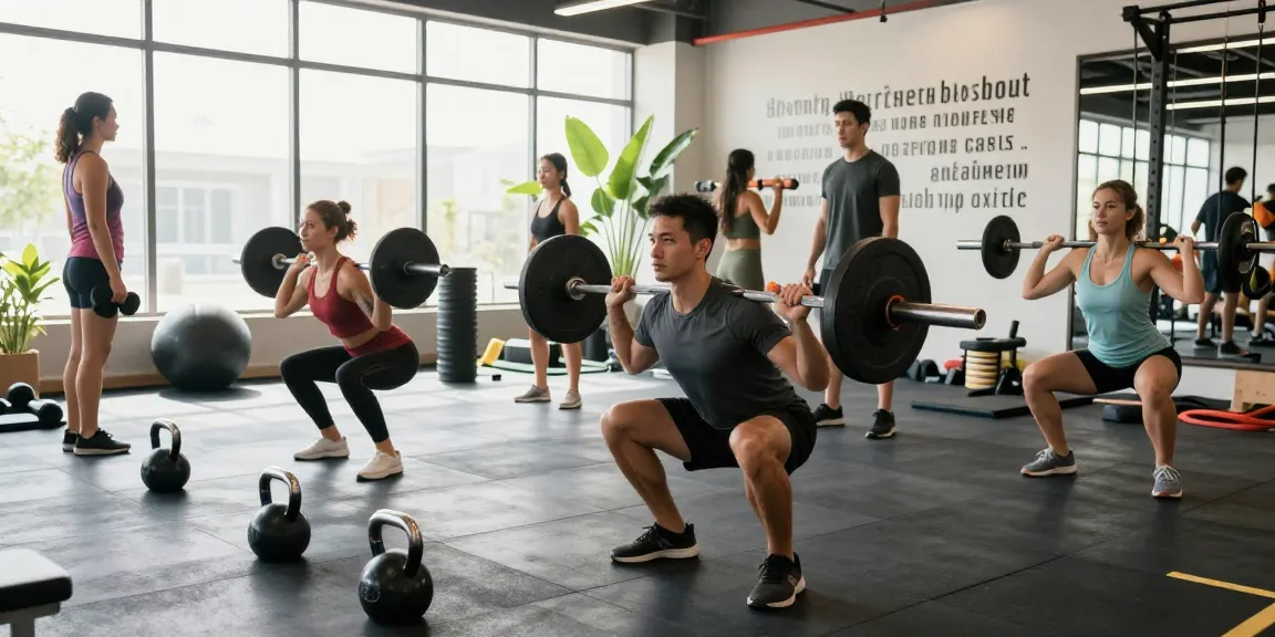 Akra Labs Steroid Shop - Trainingsszene mit Athleten in modernem Fitnessstudio, motivierender Atmosphäre.