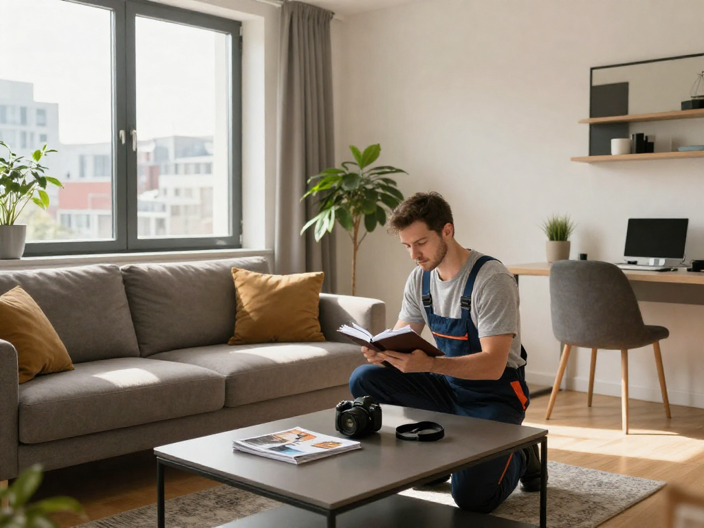 Moderne Monteurwohnung Hannover mit gemütlichem Wohnbereich und Stadtblick