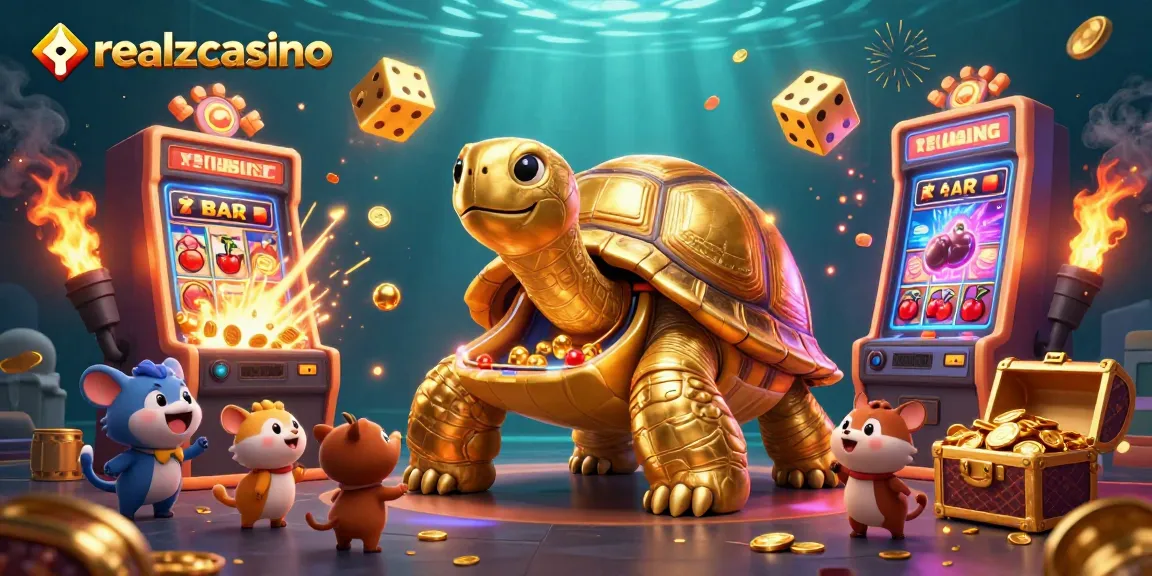 Erlebe aufregende Spielautomaten und Spiele im RealzCasino mit bunten Symbolen und großen Gewinnen.